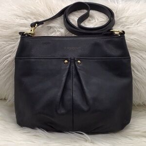 Tignanello Black Leather Crossbody/Shoulder Bag